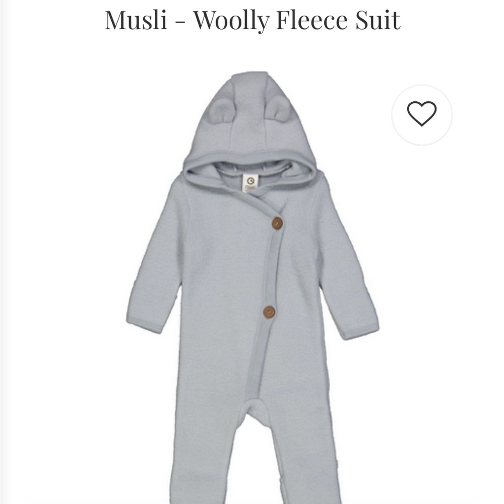 Navy Blue Woolly Fleece Baby One-Piece